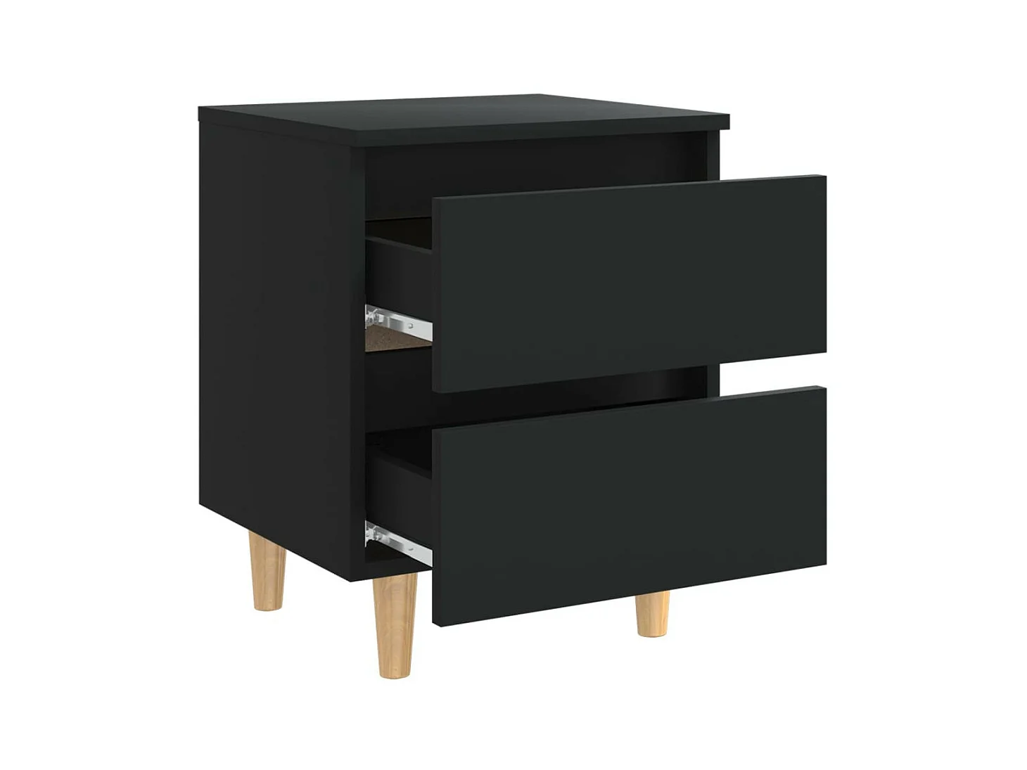 Nachtkastjes 2 st 40x35x50 cm spaanplaat zwart