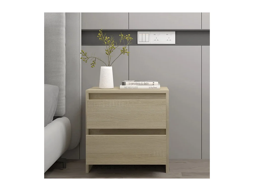 Table de chevet Chêne sonoma 45x34,5x44,5