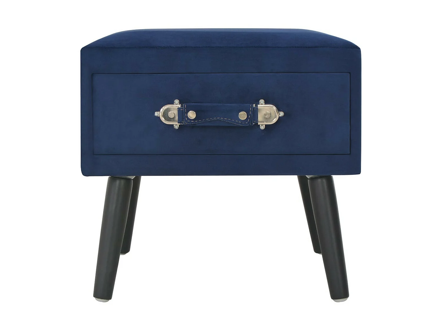 Tables de chevet 2 pcs Bleu 40x35x40 Velours