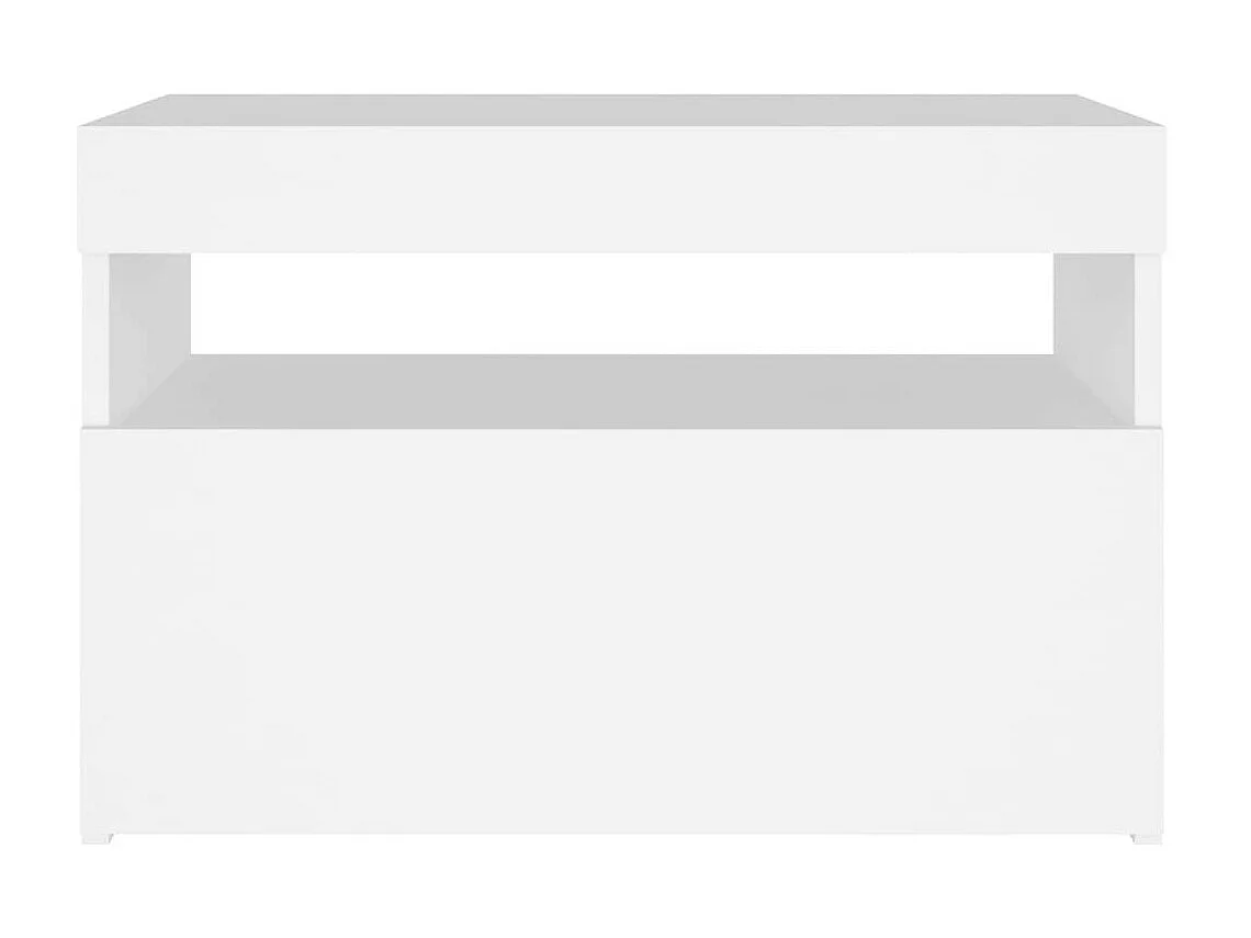 Chevet avec lumières LED Blanc 60x35x40