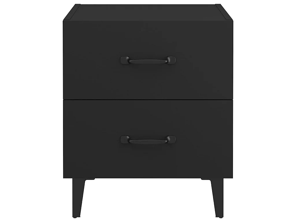 Tables de chevet 2 pcs Noir 40x35x47,5