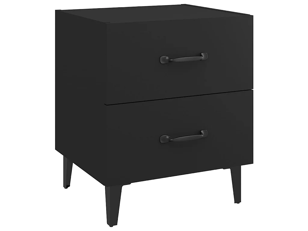 Tables de chevet 2 pcs Noir 40x35x47,5