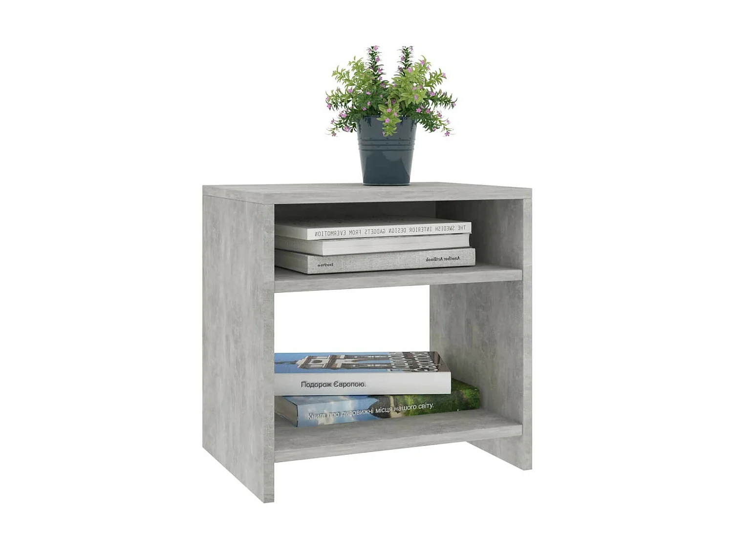 Table de chevet Gris béton 40 x 30x40 - Lot de 2