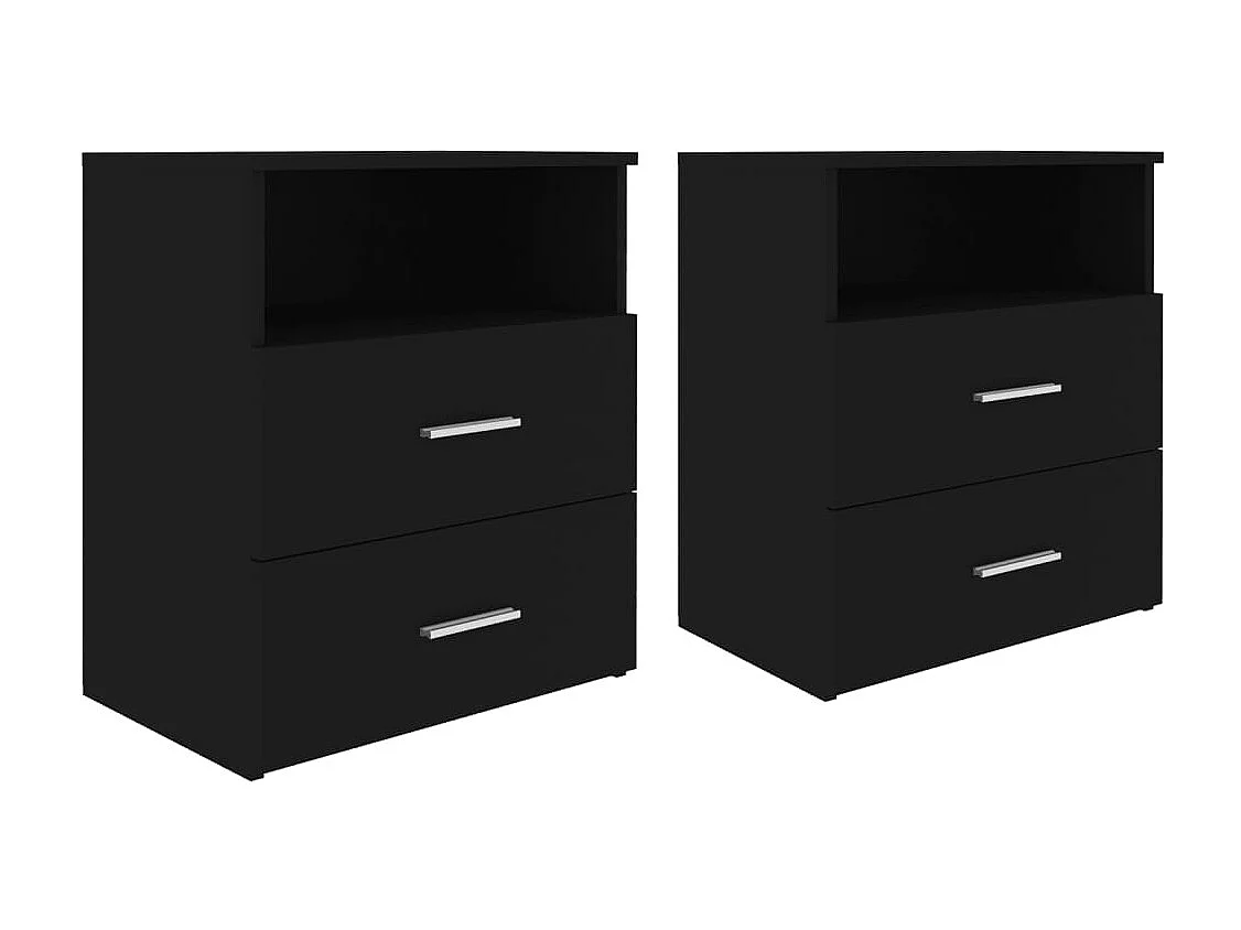 Tables de chevet 2 pcs Noir 50x32x60