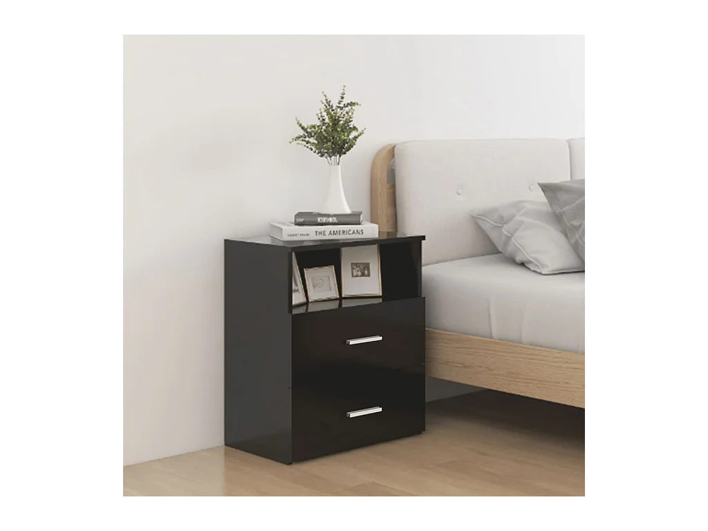 Tables de chevet 2 pcs Noir 50x32x60