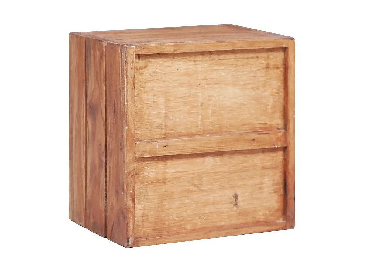 Table de chevet 3 tiroirs bois de récupération massif Potis