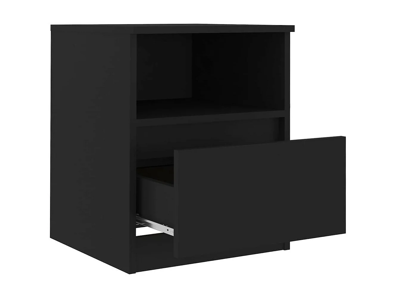 Tables de chevet 2 pcs Noir 40x40x50 2