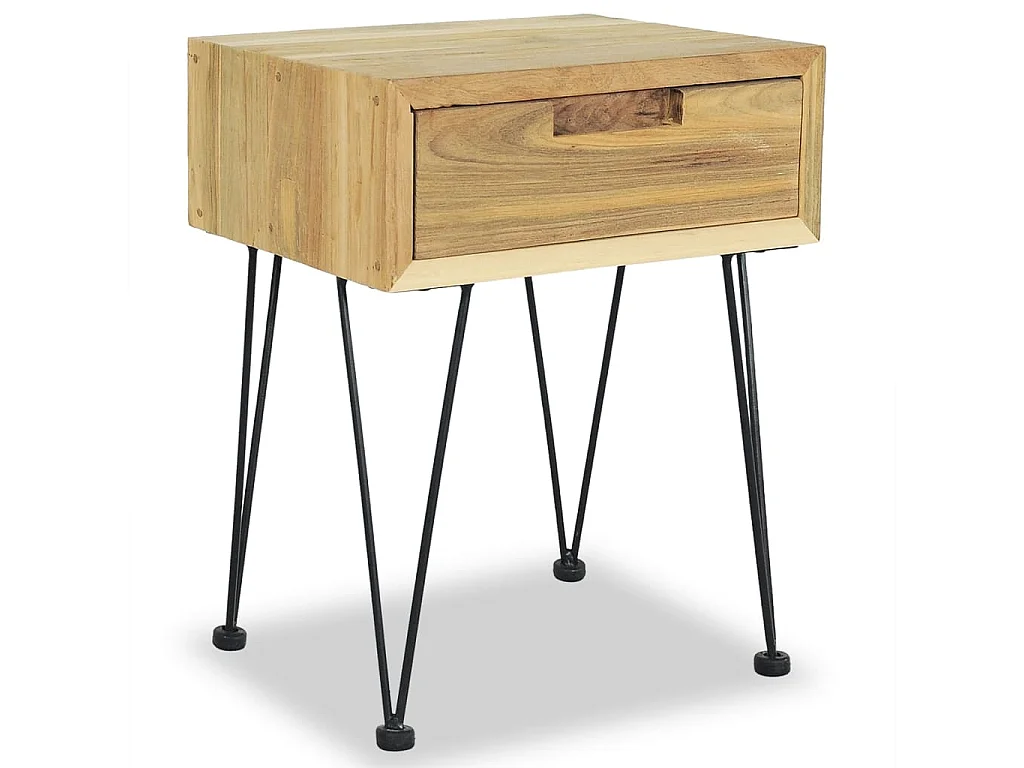 Tables de chevet 2 pcs 40x30x50 Teck massif