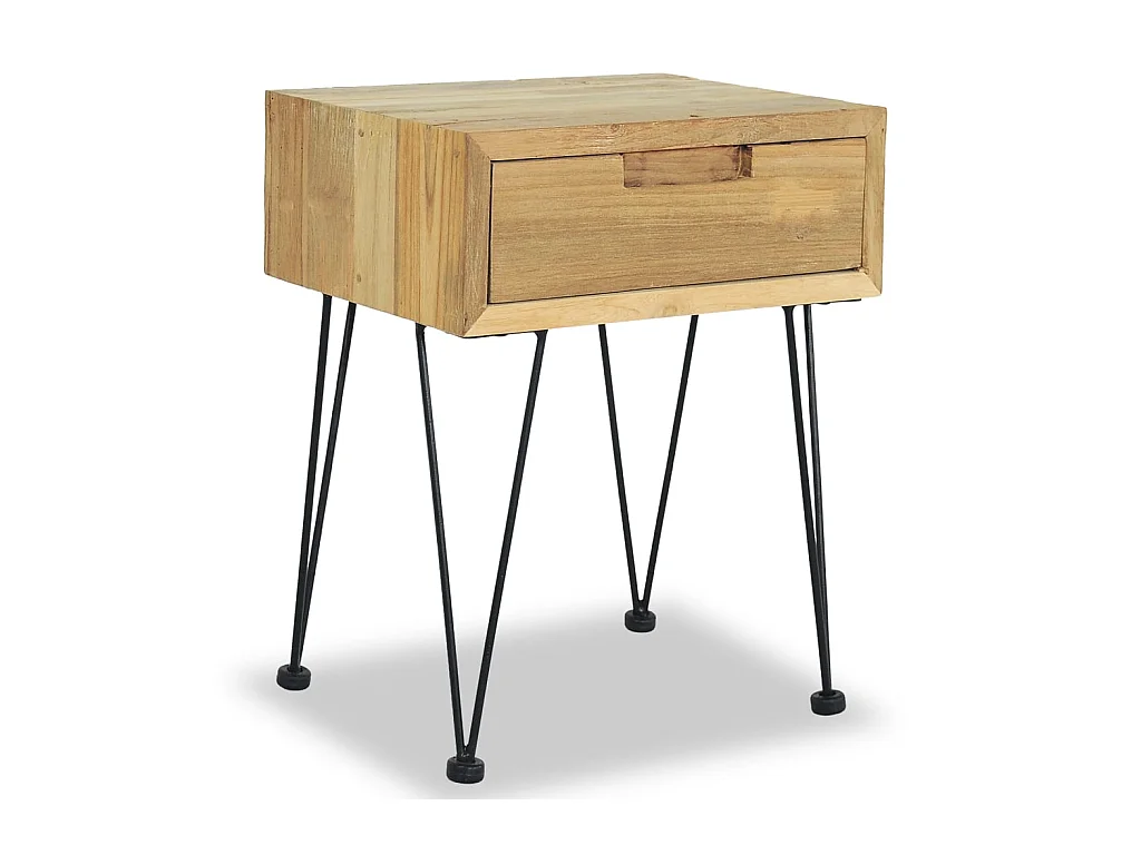 Tables de chevet 2 pcs 40x30x50 Teck massif