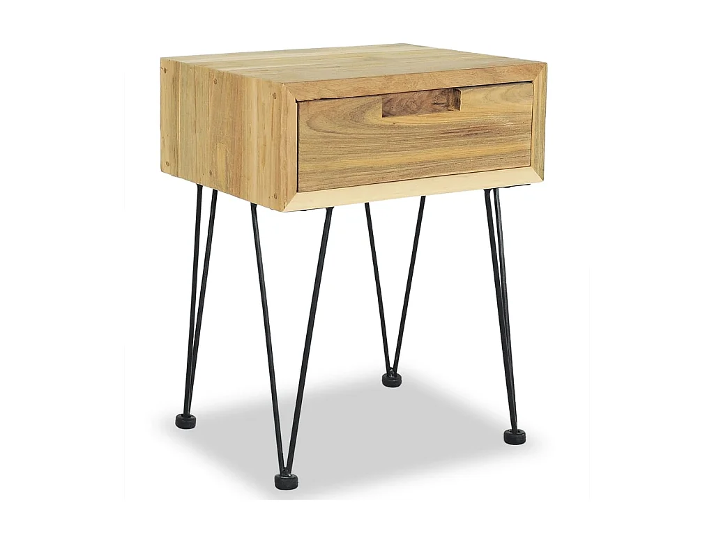 Tables de chevet 2 pcs 40x30x50 Teck massif