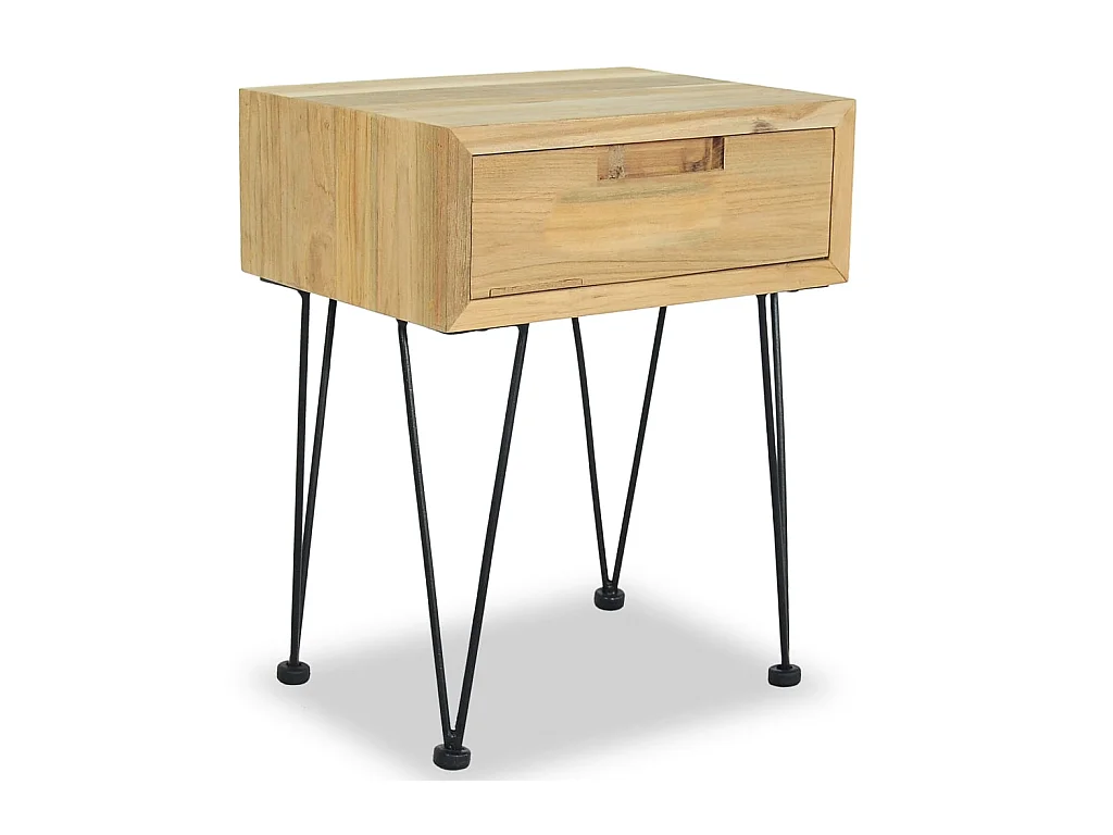 Tables de chevet 2 pcs 40x30x50 Teck massif