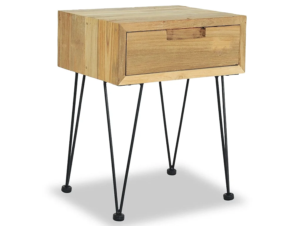 Tables de chevet 2 pcs 40x30x50 Teck massif