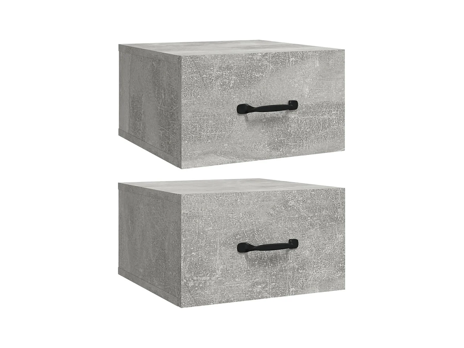 Tables de chevet murales 2 pcs Gris béton 35x35x20