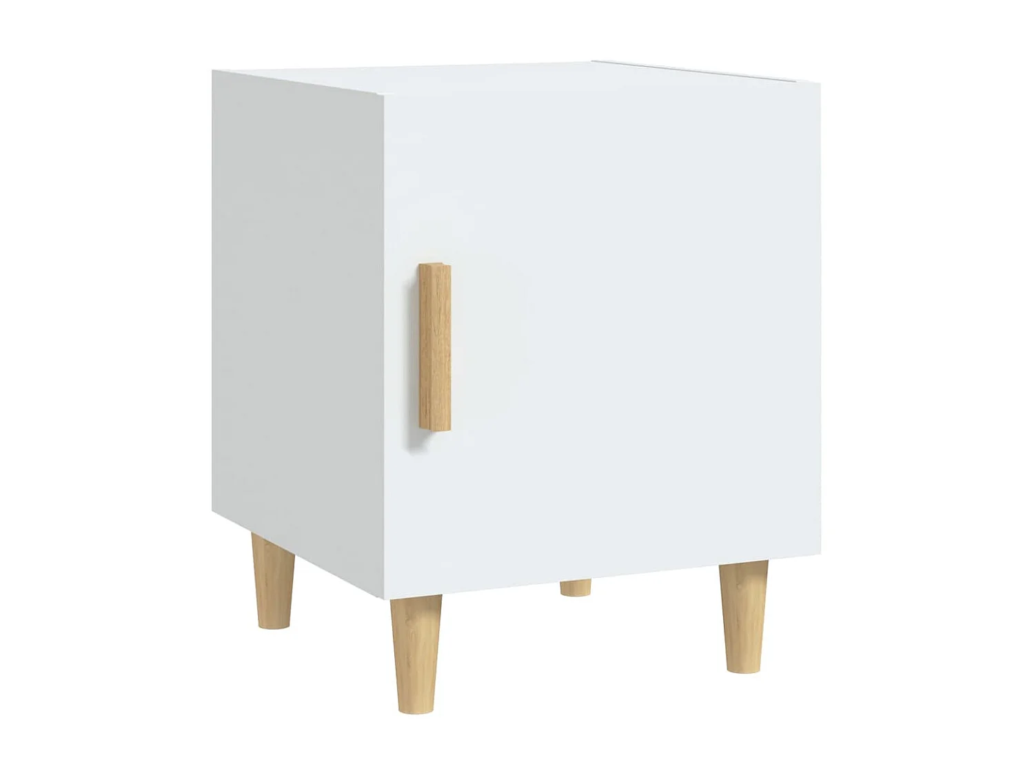 Tables de chevet 2 pcs Blanc Bois d'ingénierie 2