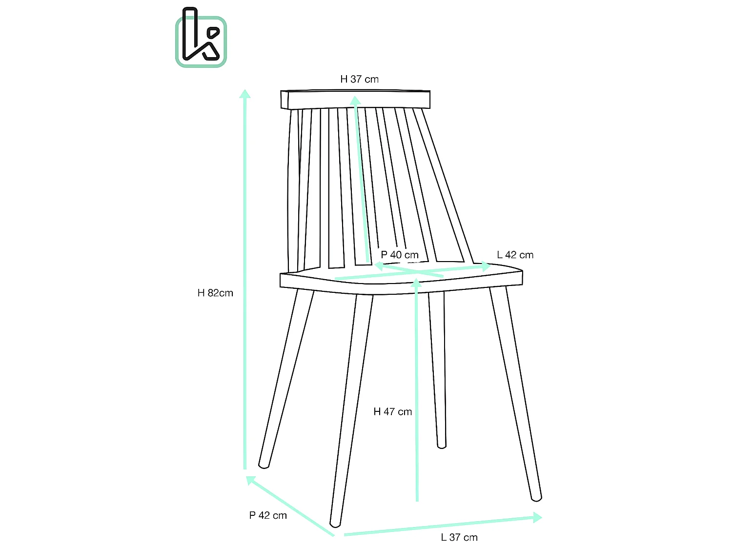 Lote de 2 sillas de cocina bistró café asiento de plástico con barrotes, patas de metal color madera BAO (blanco)