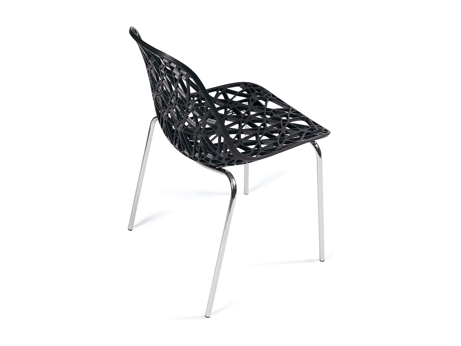 KAYELLES Lote de 4 sillas de cocina diseño IKO (negro)