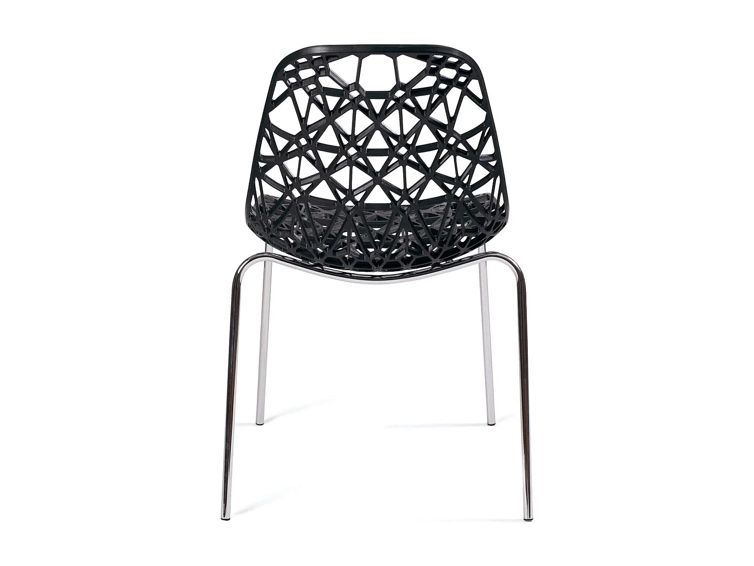 KAYELLES Lote de 4 sillas de cocina diseño IKO (negro)