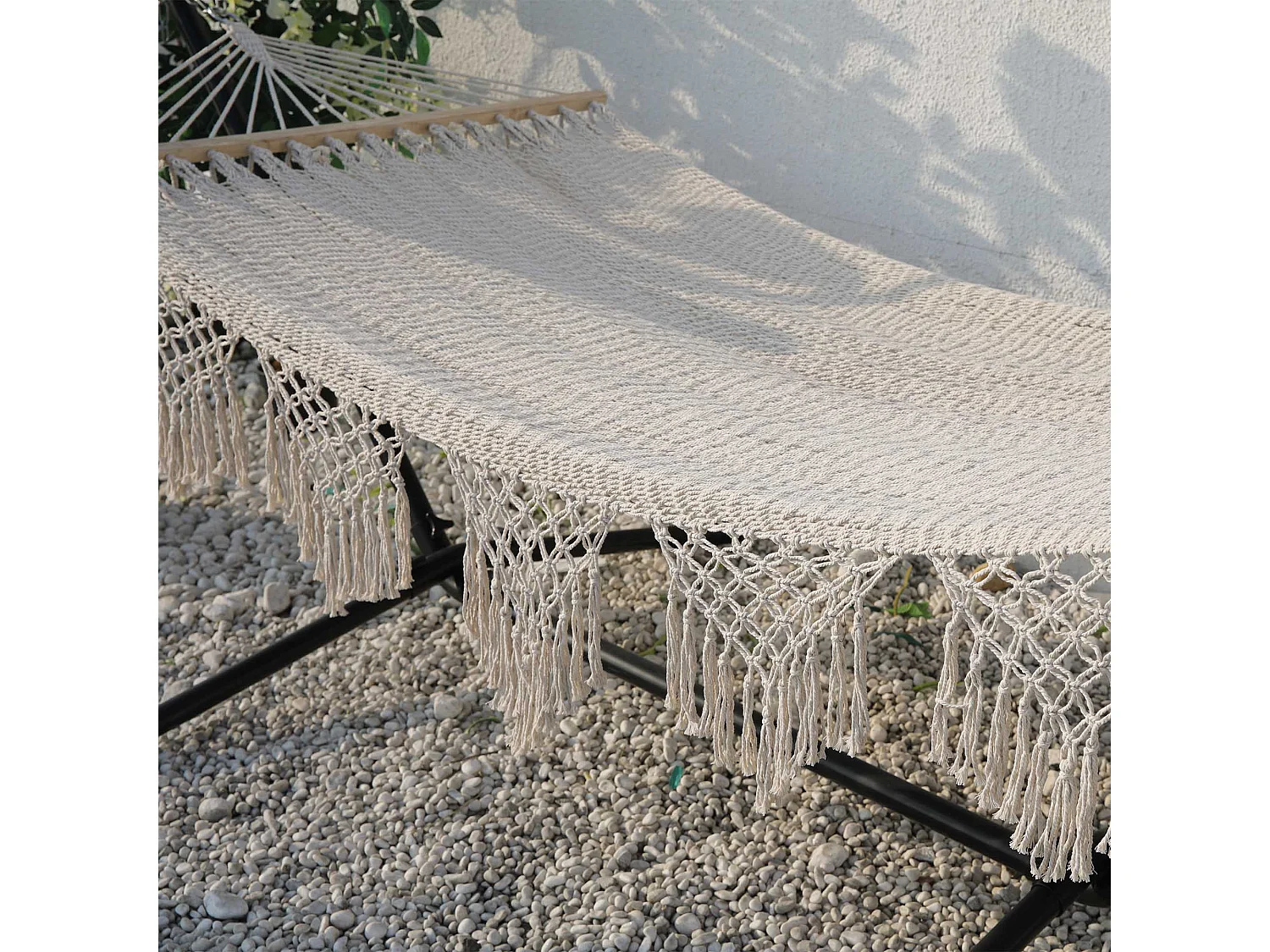 Hamaca de exterior tejida a mano 200 x 100 cm PORQUEROLLES