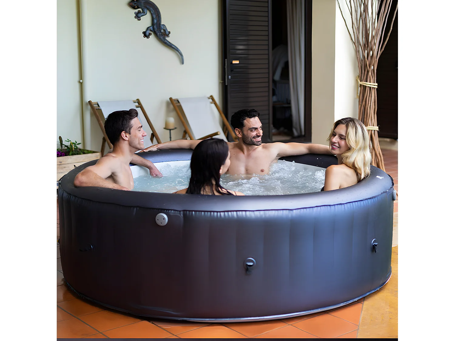 Spa gonflable rond hydrojets 6 places Carlton Mspa