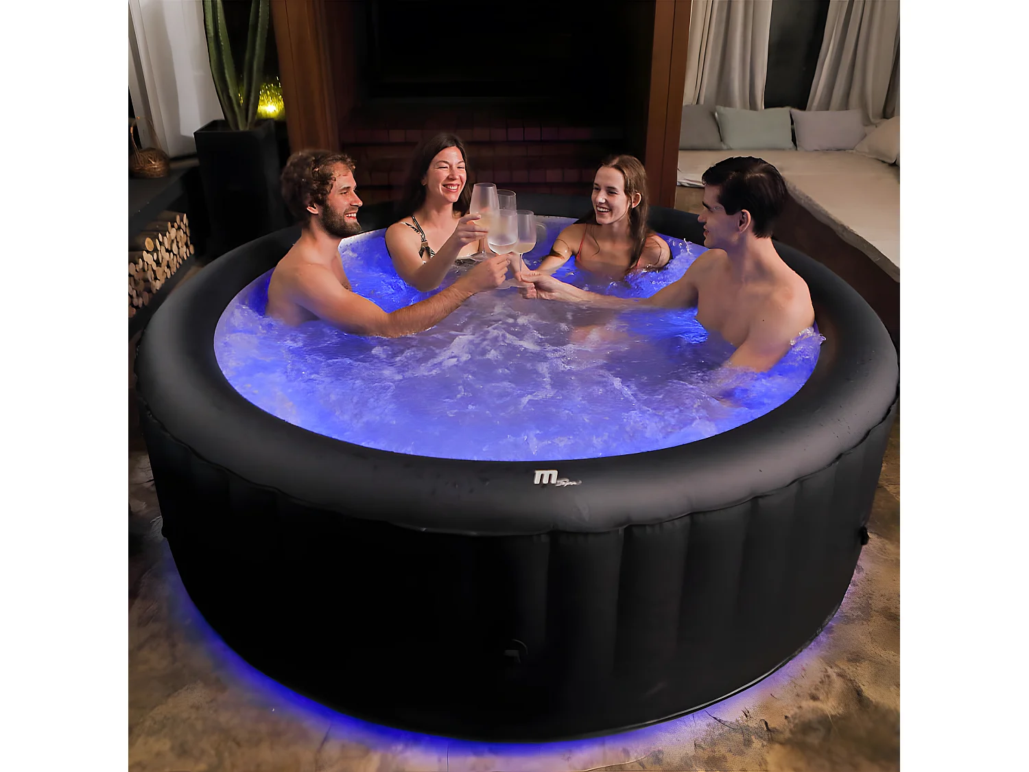 Spa gonflable rond 6 places Aurora LED Mspa