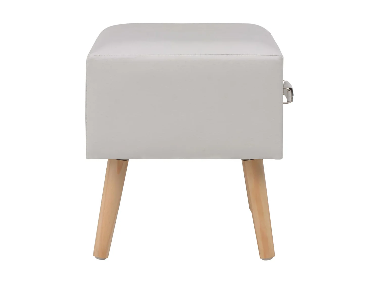 Tables de chevet 2 pcs Blanc 40x35x40 Similicuir