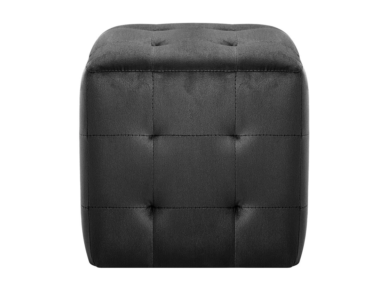 2 pcs Tables de chevet Noir 30x30x30 Tissu velours