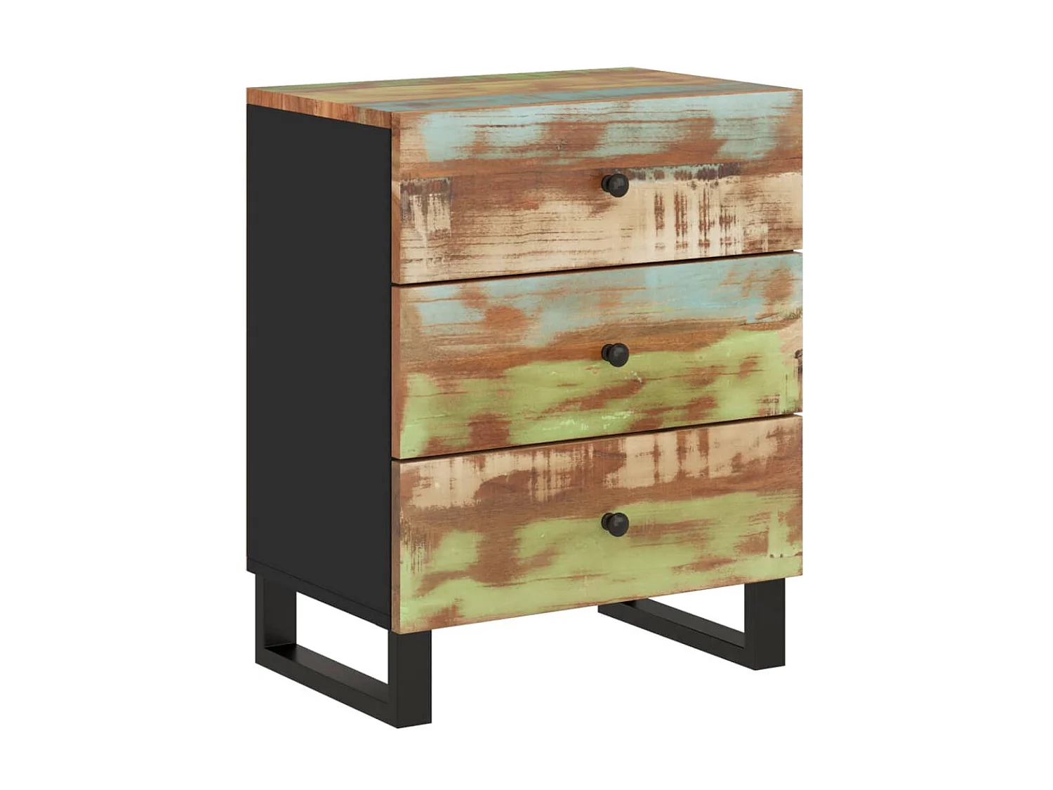 Table de chevet 50x33x62 Bois de récupération et d'ingénierie