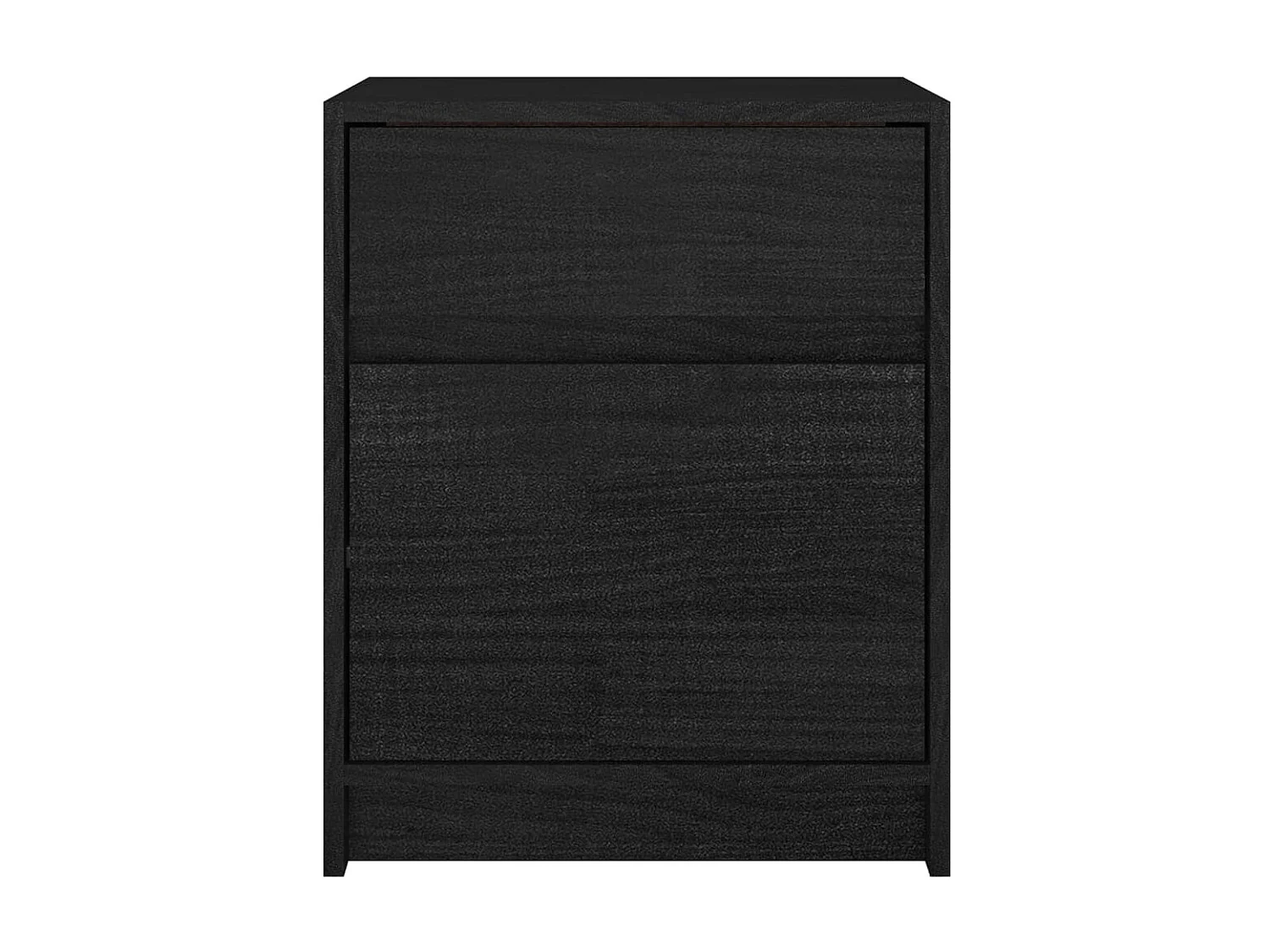 Tables de chevet 2 pcs Noir 40x31x50 Bois de pin massif