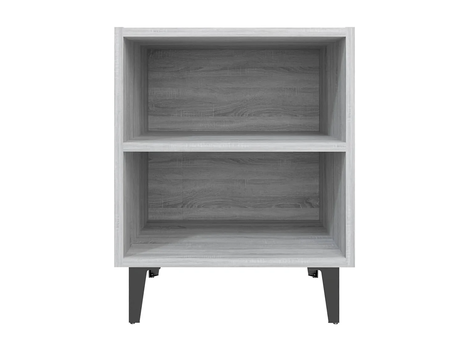 Table de chevet avec pieds en métal Sonoma gris 40x30x50 2