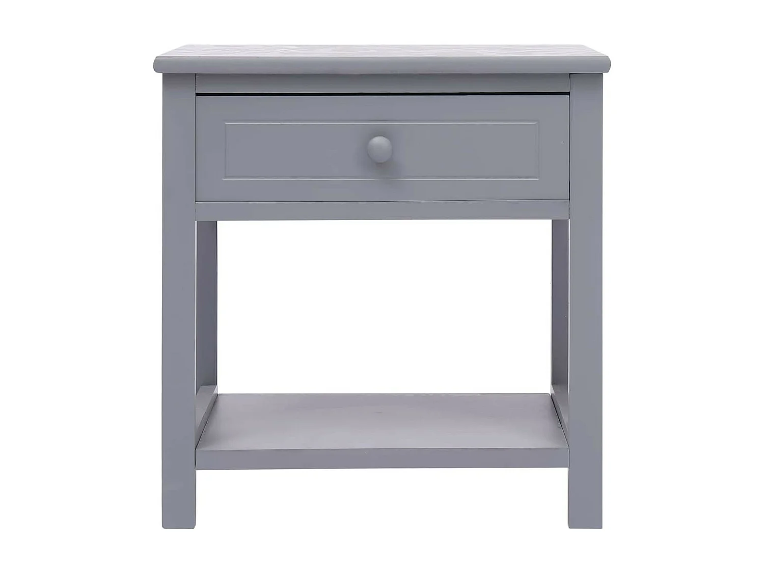 Mesitas de noche 2 unidades madera de Paulownia gris 40x29x42cm