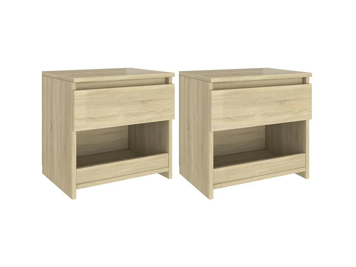Tables de chevet 2 pcs Chêne sonoma 40x30x39
