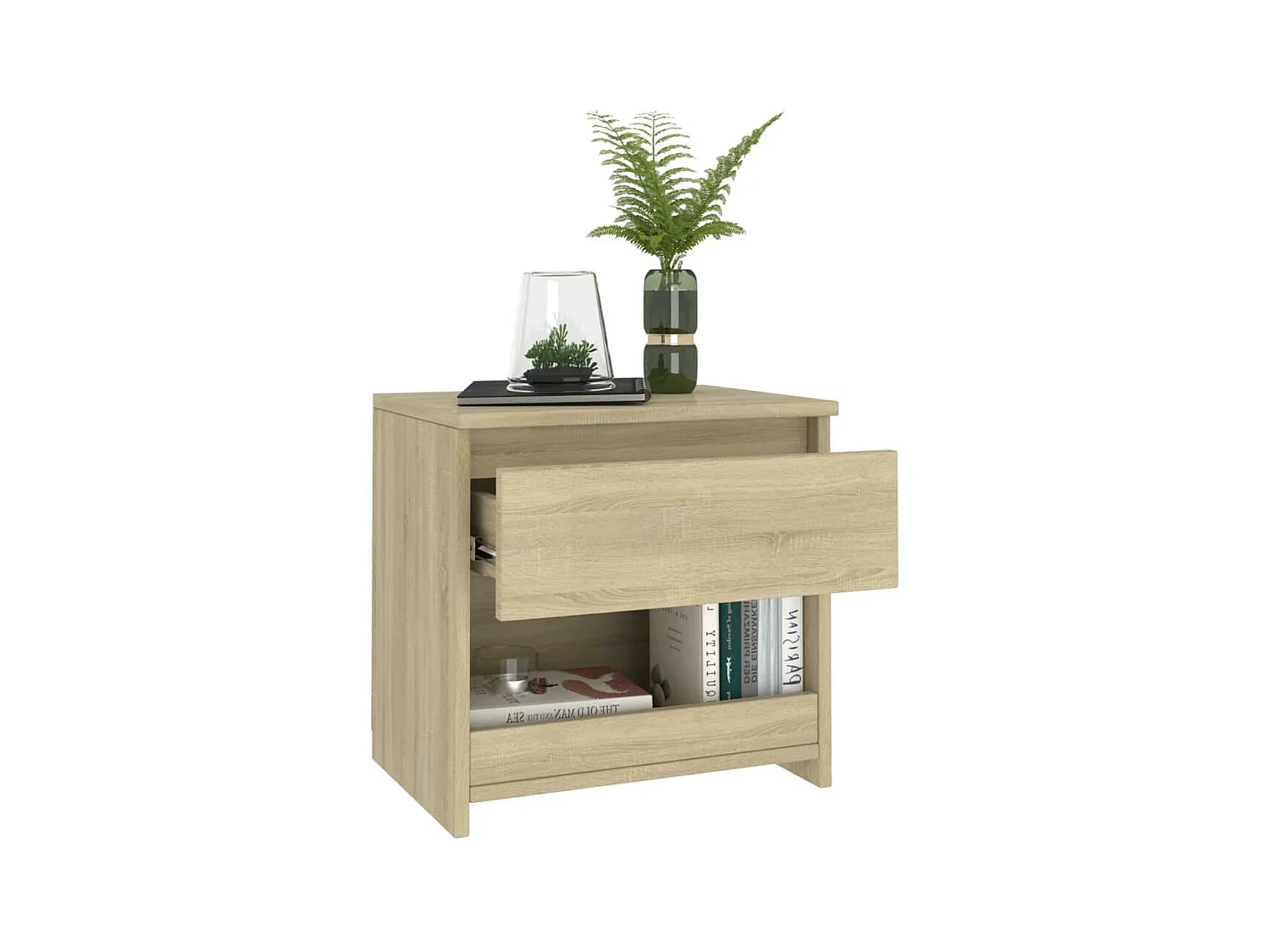 Nachtkastjes 2 st 40x30x39 cm spaanplaat sonoma eikenkleurig