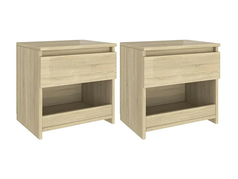 Tables de chevet 2 pcs Chêne sonoma 40x30x39