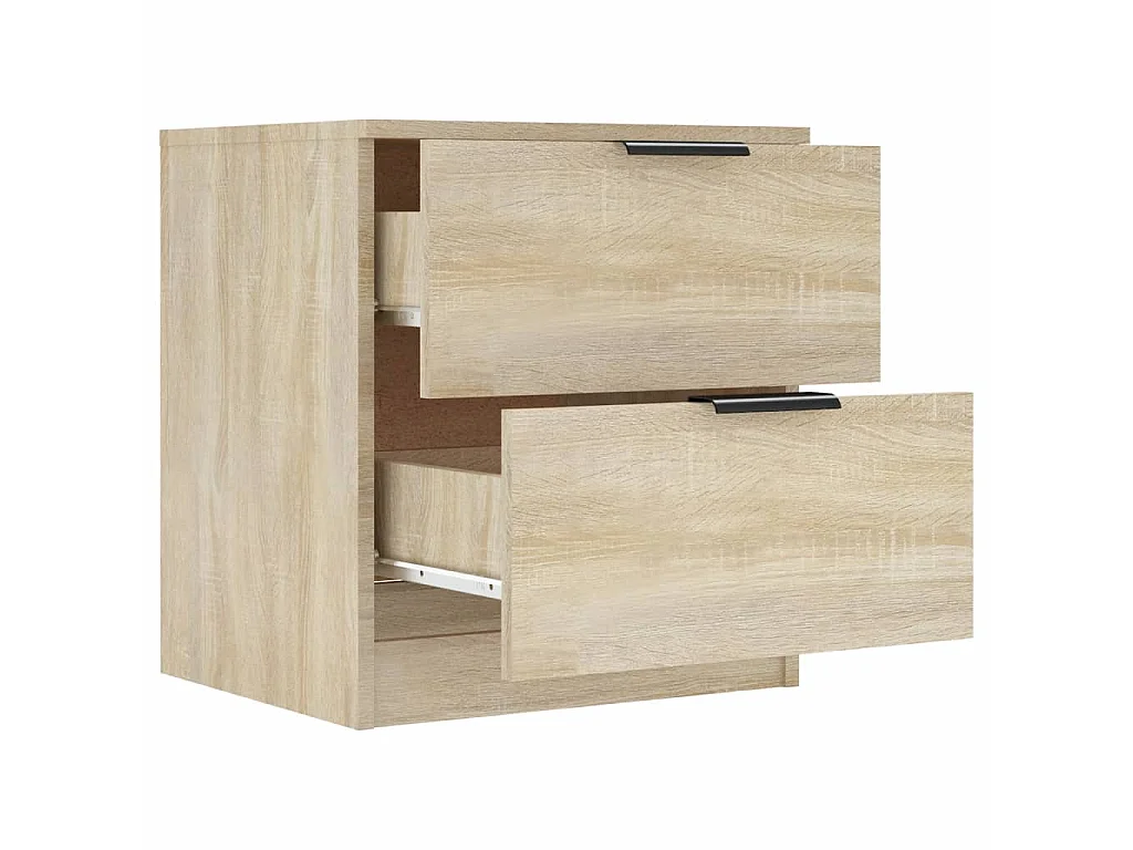 Tables de chevet 2 pcs Chêne Sonoma Bois d'ingénierie
