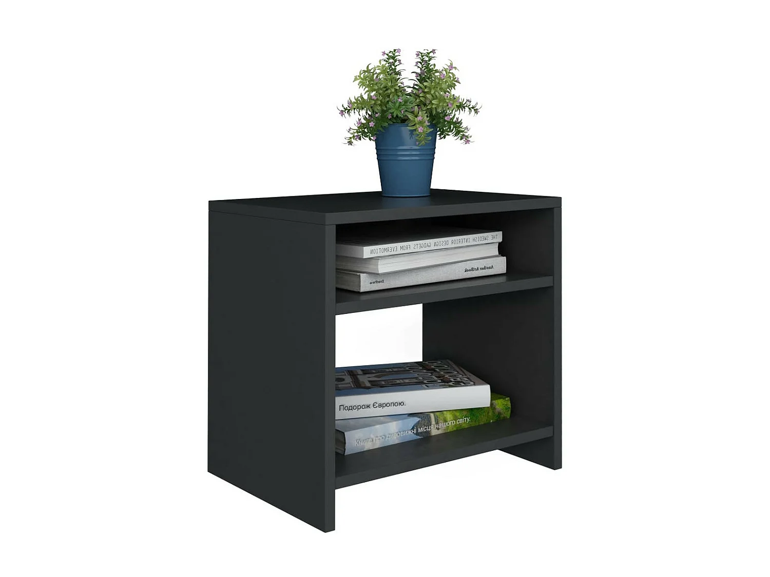 Table de chevet Noir 40 x 30x40 - Lot de 2