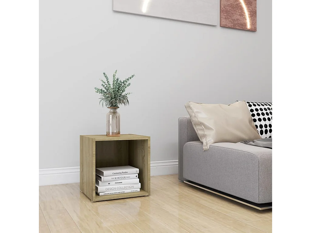 Chevet TV Chêne sonoma 37x35x37