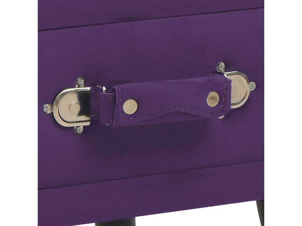 Tables de chevet 2 pcs Violet foncé 40x35x40 Velours