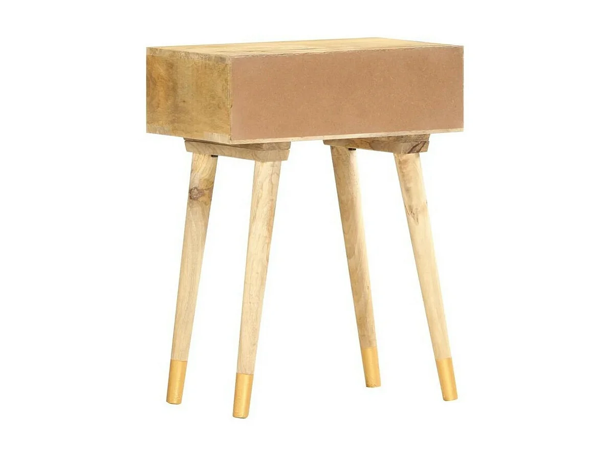 Table de chevet 1 tiroir manguier massif clair Kasya