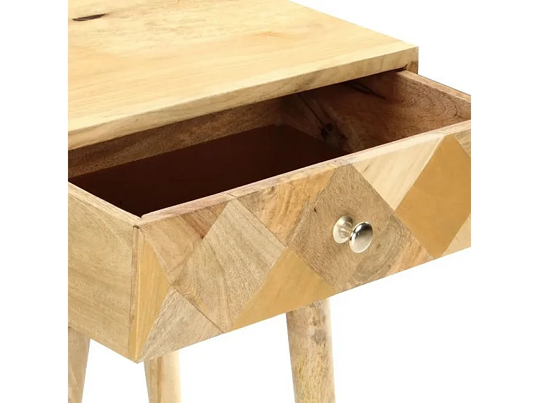 Table de chevet 1 tiroir manguier massif clair Kasya