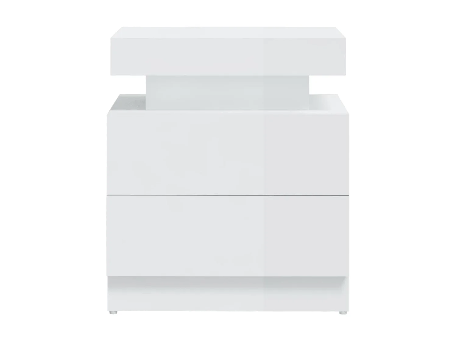 Table de chevet Blanc brillant 45x35x52