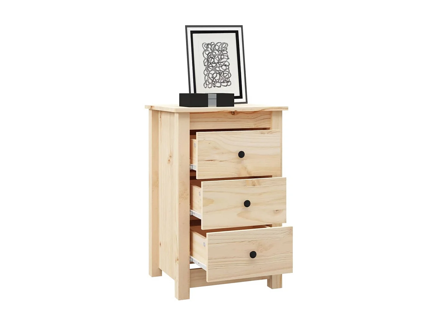 Tables de chevet 2 pcs 40x35x61,5 Bois de pin massif