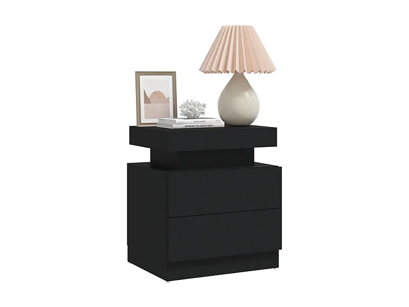 Table de chevet Noir 45x35x52