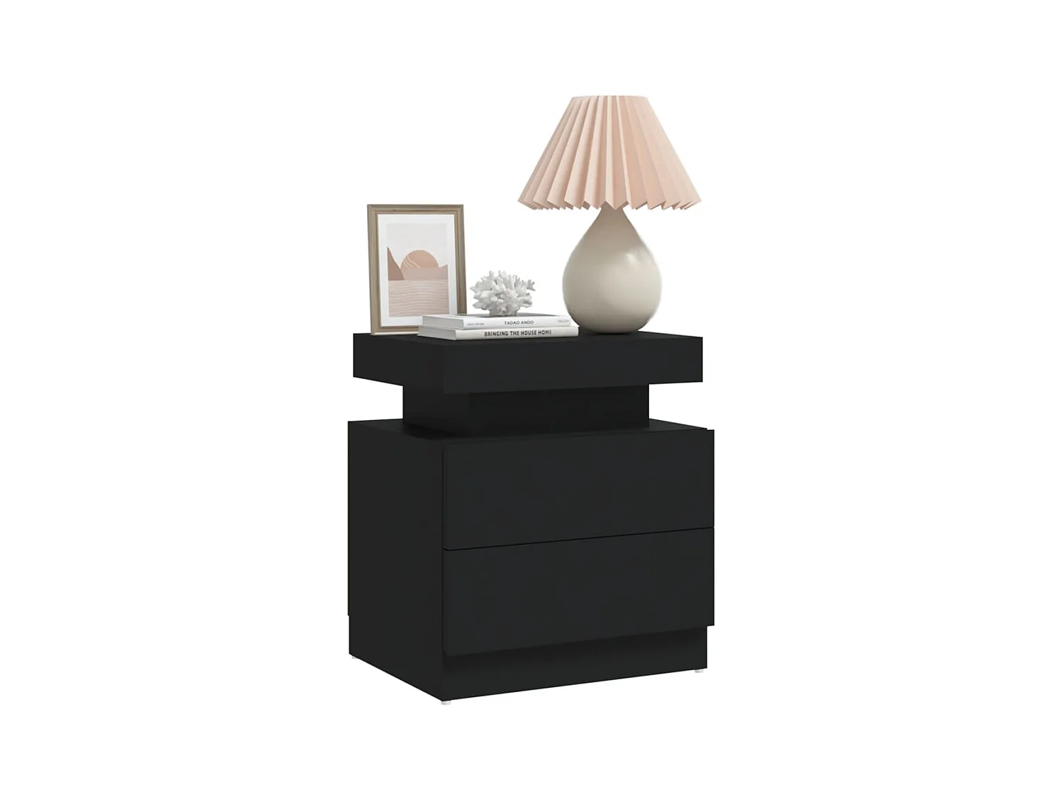 Table de chevet Noir 45x35x52