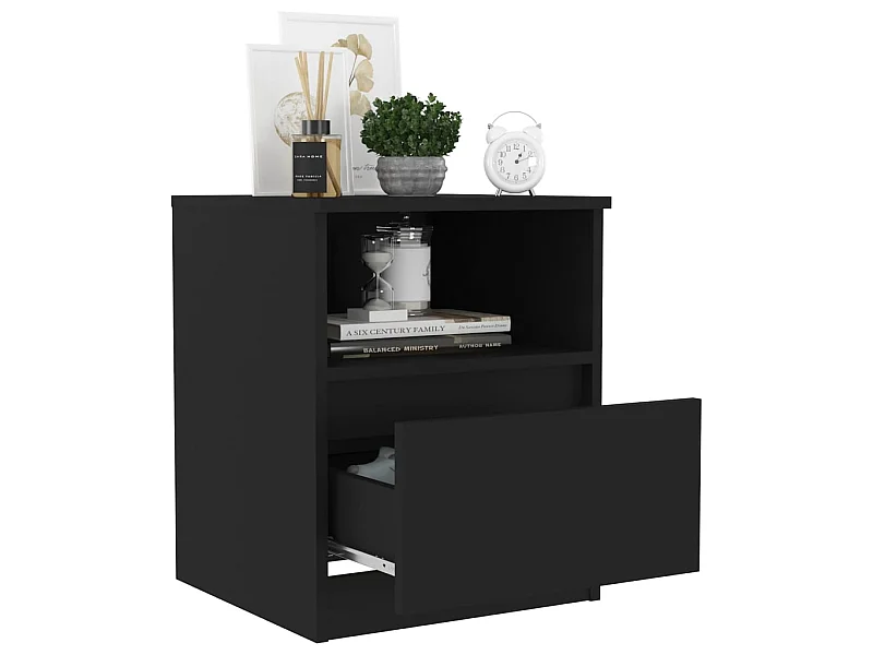 Table de chevet Noir 40x40x50 2