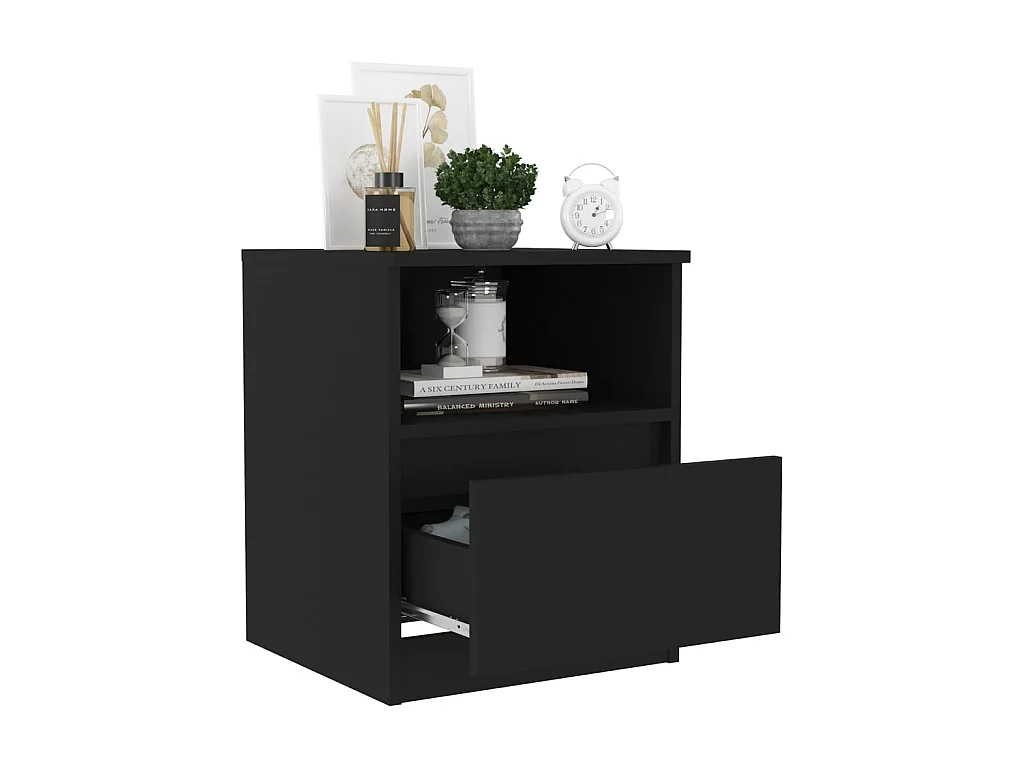 Table de chevet Noir 40x40x50 2