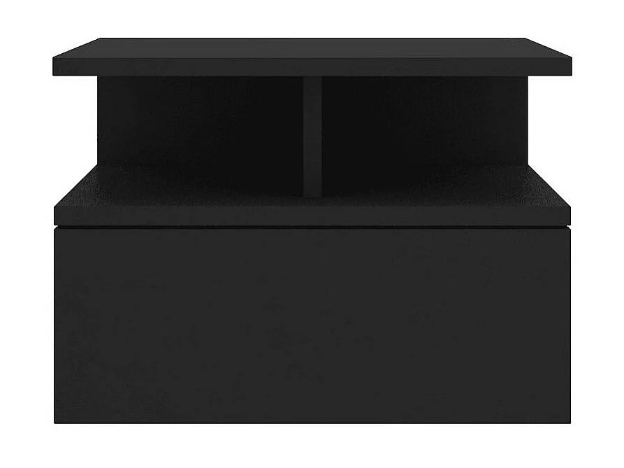 Nachtkastje zwevend 40x31x27 cm bewerkt hout zwart