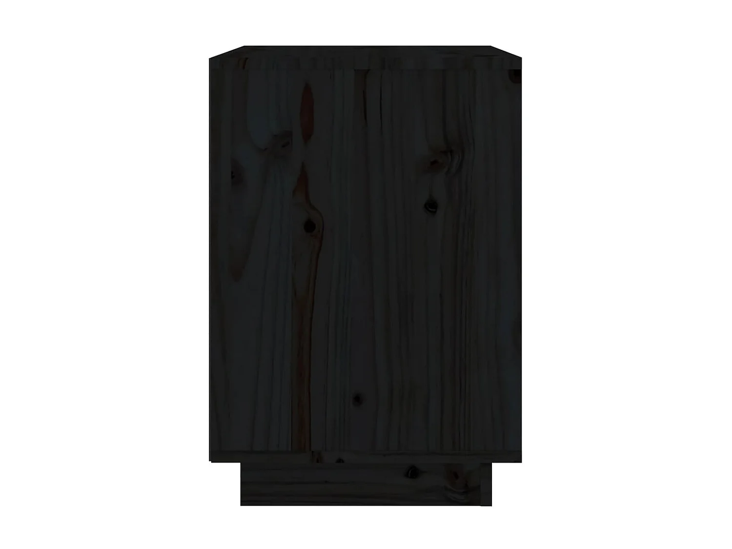 Nachtkastje 40x35x50 cm massief grenenhout zwart