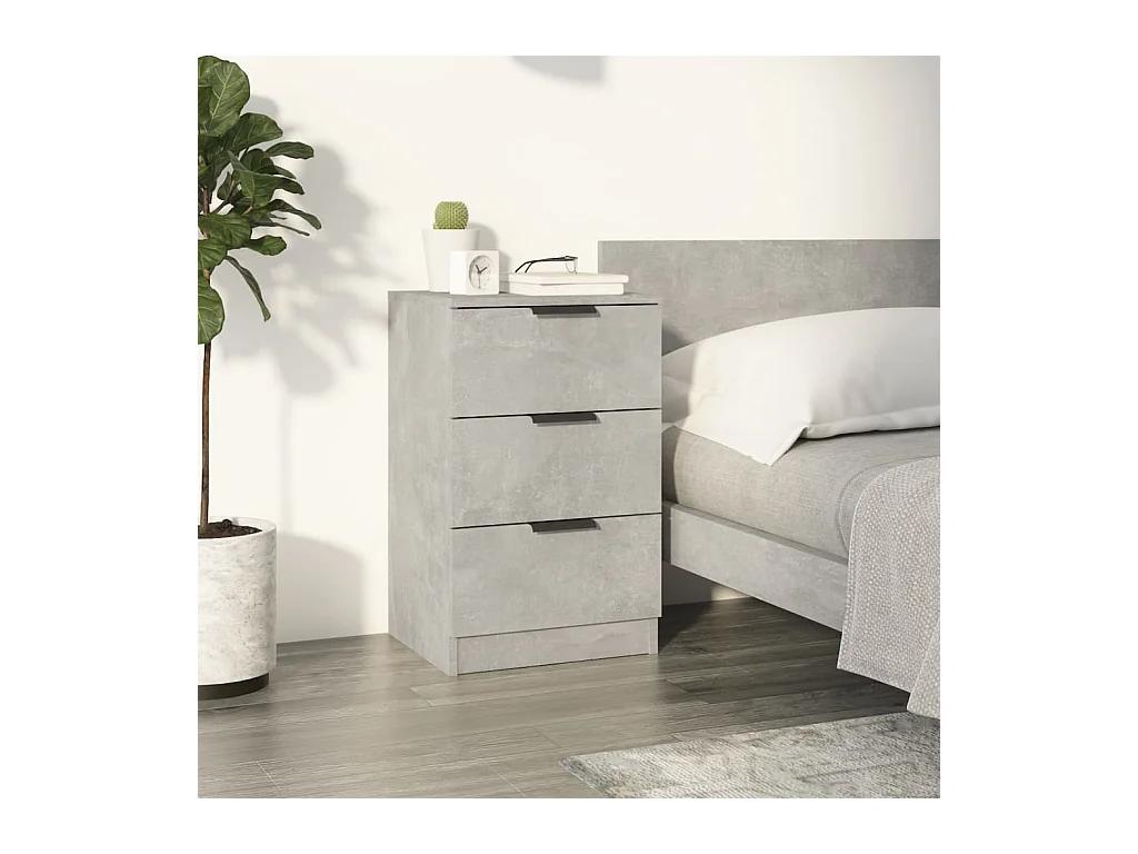 Table de chevet Gris béton 40x36x65