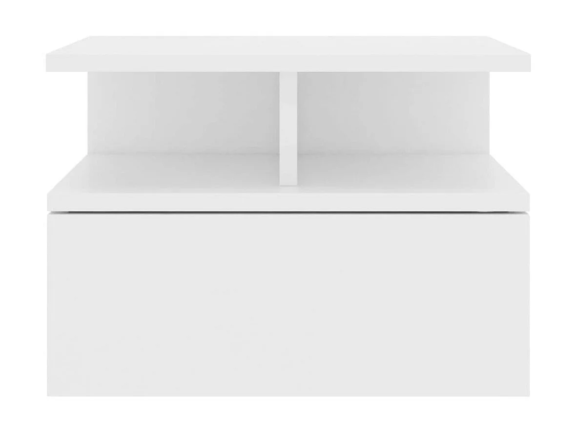 Tables de chevet suspendues 2 pcs Blanc 40x31x27