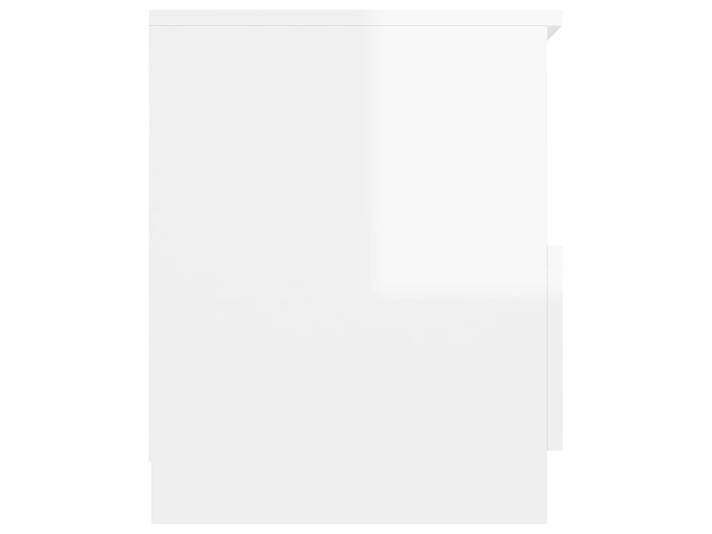 Table de chevet Blanc brillant 40x40x50 2